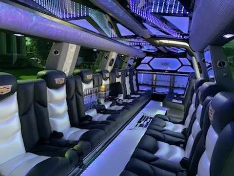 Cadillac Escalade Limo interior for limo rental Cadillac Escalade Limo interior for limo rental